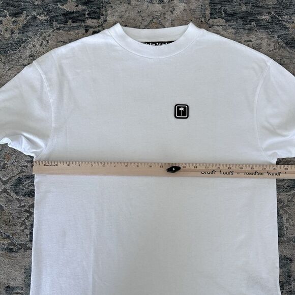 Palm Angels Shirt Mens Medium Palm Tree Logo Streetwear Minimalist Modern Basic - Picture 14 of 14